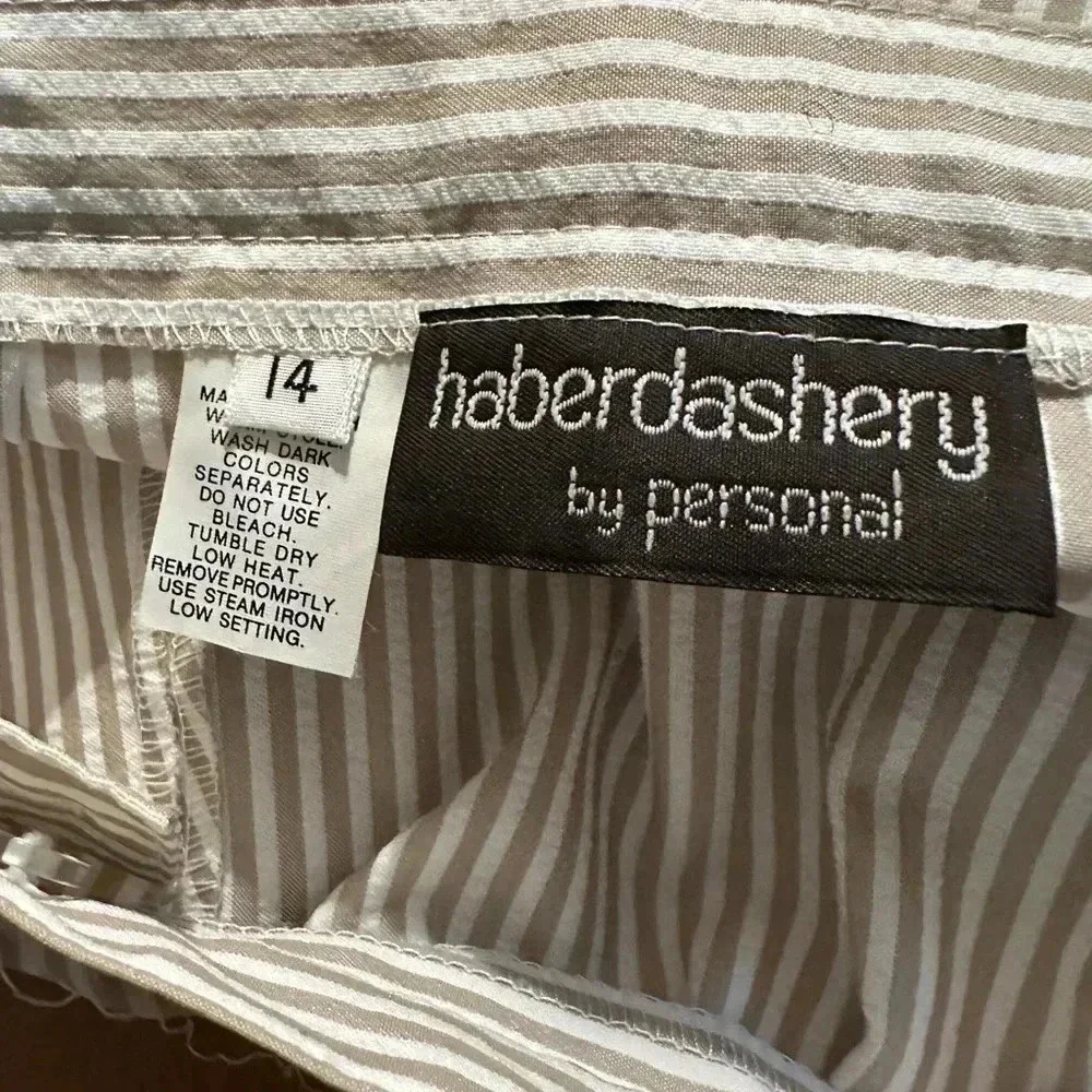 Vintage HABERDASHERY Seersucker Skirt Size14